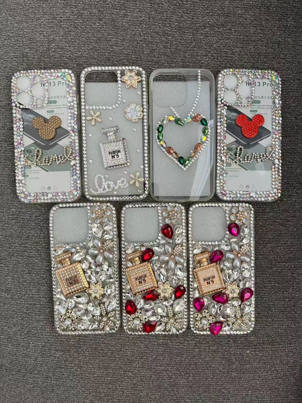 ❤️ Buy One Get One Free ❤️Crystal Encrusted  Silicone iPhone case iPhone 13 Pro